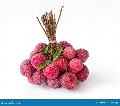 Ripe Fruit Of The Lychee Stock Photo Image Of Bunch 43584582