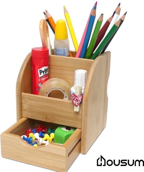 Housum Bureau Organizer Pennenbak Pennenhouder Met Lade En Vakjes