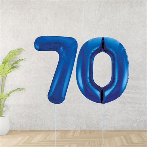 Blue Age 70 Number Balloons | The Wow Shop