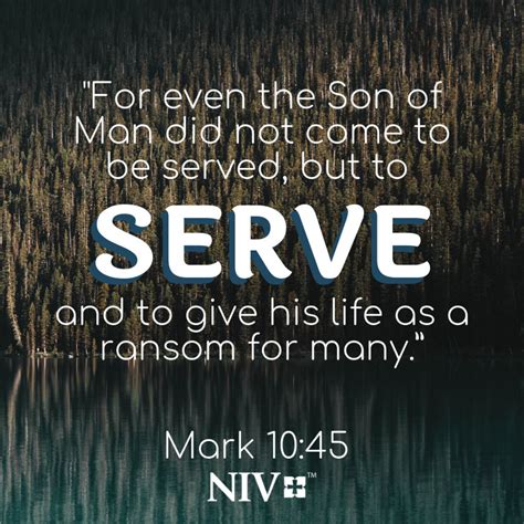 NIV Verse Of The Day Mark 10 45