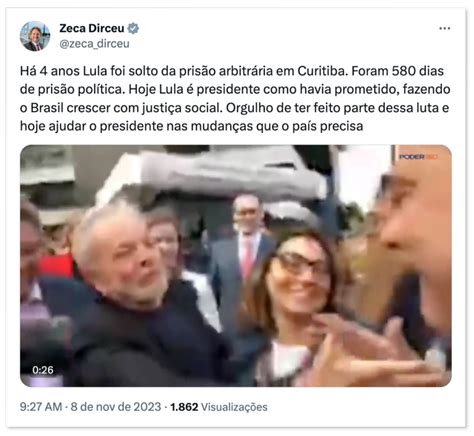 Governistas Comemoram 4 Anos Da Soltura De Lula