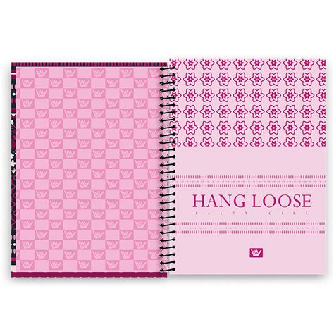 Caderno Universit Rio Capa Dura X Fls Hang Loose Spiral Ha