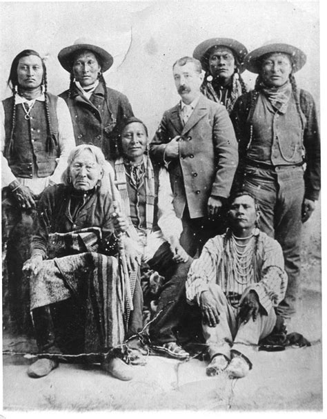 Chief Arimo On Left Seated Shoshone Bannock Indians And Their Doctor Doctor Cyr American