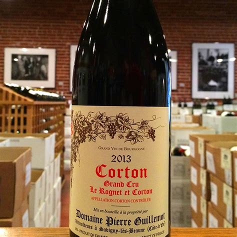 Corton Grand Cru Le Rognet Et Corton Domaine Pierre Guillemot