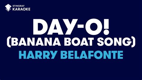 DAY O Banana Boat Song From Beetlejuice Harry Belafonte KARAOKE