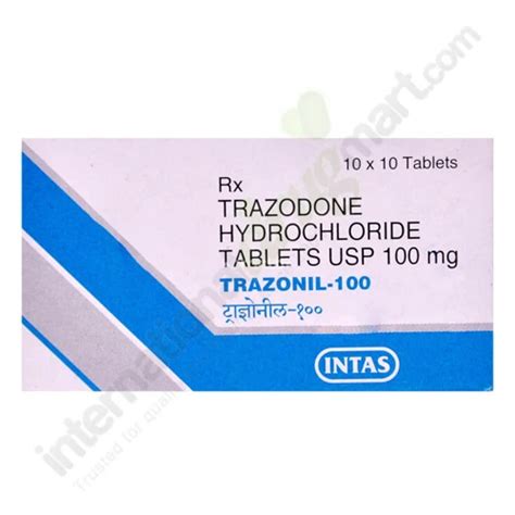 Buy Trazodone 100mg Tablets For Humans At Low Price IDM