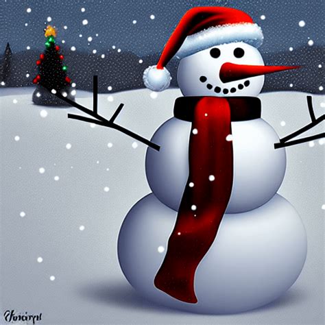 Realistic Christmas Snowman Graphic Creative Fabrica