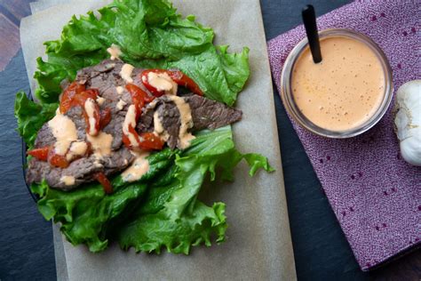 Keto Lettuce Wraps Wspicy Roast Beef And Roasted Red Pepper Aioli Wickedstuffed A Keto Recipe Blog