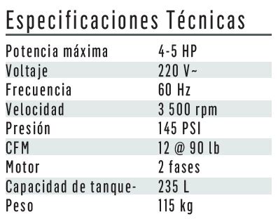 Grupo Ferretero CHC Compresor De 4 Hp 235L