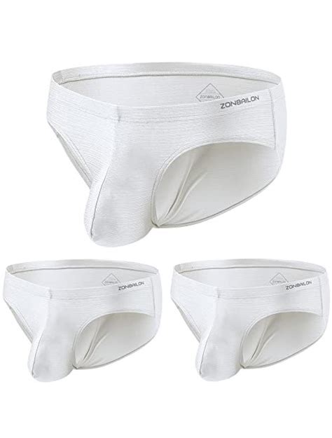 Buy Zonbailon Men S Sexy Bulge Enhancing Briefs Underwear Low Rise Big