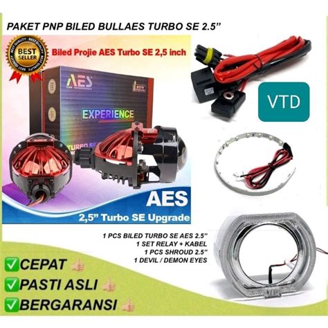 Jual BILED AES TURBO SE EXPERIENCE FLAT 2 5 INCH 60 WATT GEN 3 PAKET