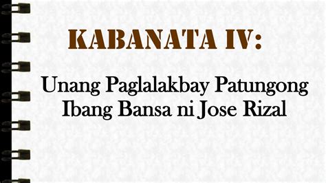 Solution Kabanata Iv Unang Paglalakbay Ni Rizal Studypool