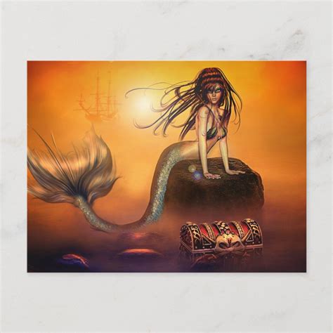 The Mermaids Treasure Postcard Zazzle