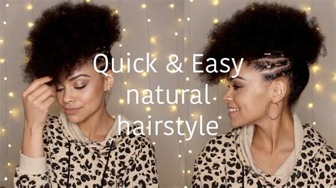 Natural Hairstyle Twisted Updo Quick And Easy To Do Youtube