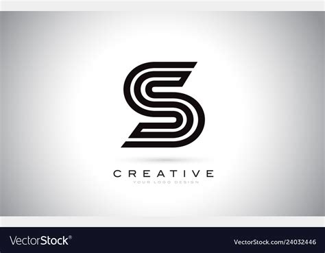 S Letter Monogram Logo Design Modern Icon Vector Image