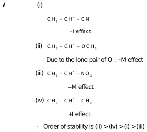 1 Which Of The Following Is The Most Stable Carbocation 1 Ch3 Ch