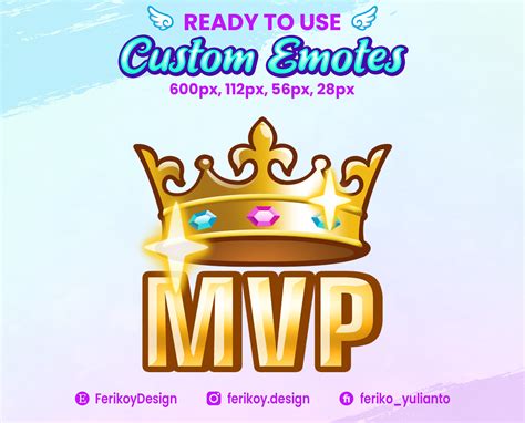 Stream Emotes Mvp The King Crown Etsy