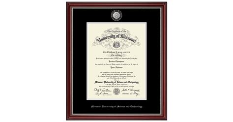 Phd Masterpiece Medallion Diploma Frame In Kensington Silver Missouri