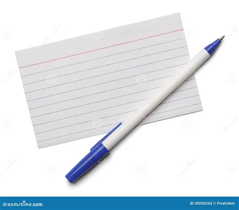 Index Card Pen Stock Photos Image 30050243