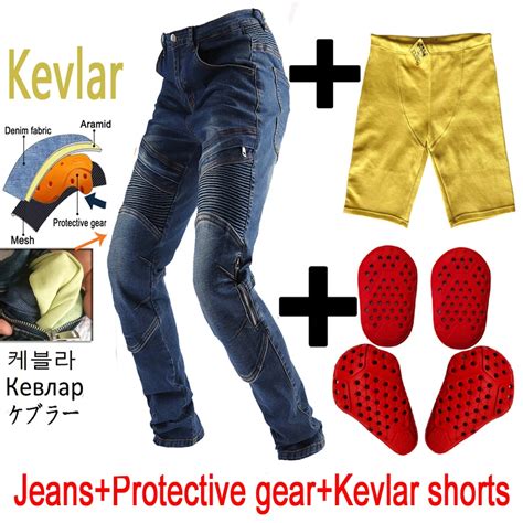 Summer Men Motorcycle Jeans Aramid Motorcycle Kevlar Pants Protective