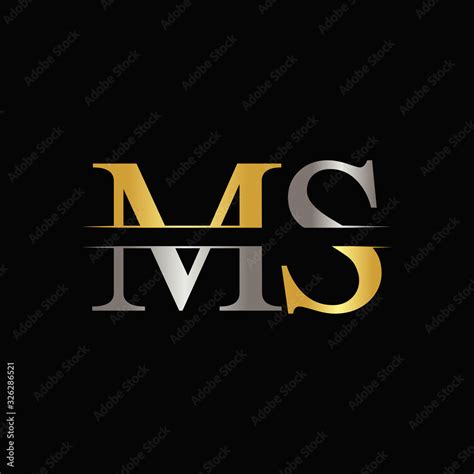 Initial MS letter Logo Design vector Template. Abstract Letter MS logo ...