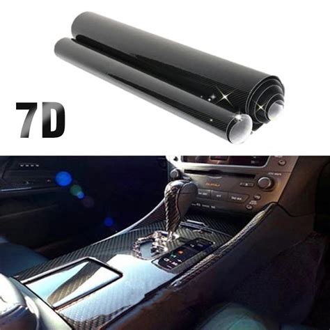 20 30 45 60cm X152cm 7D Carbon Fiber Vinyl Car Wrap Sheet Roll Film Car