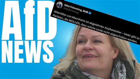 BRISANT Mannheim ATTENTÄTER war ILLEGAL in DEUTSCHLAND AfD NEWS