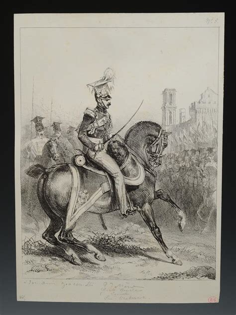 Lot De Gravures Par Raffet Lancier De La Garde Royale Et Sergent De