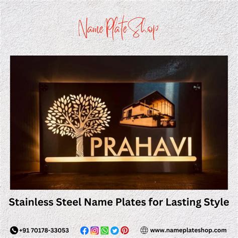 Beautiful Stainless Steel Nameplates Elevate Your Space