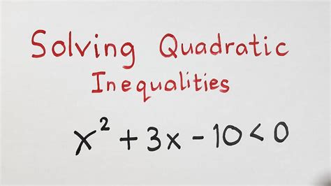 Solving Quadratic Inequalities The Easy Way Grade 9 Math By Teacher Gon Youtube