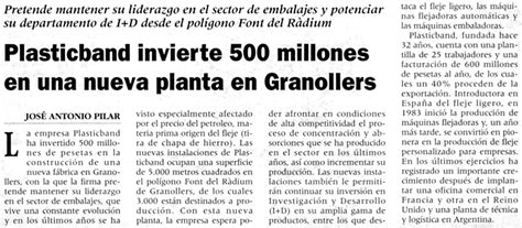 Plasticband invierte 500 millones de pesetas en una nueva fábrica