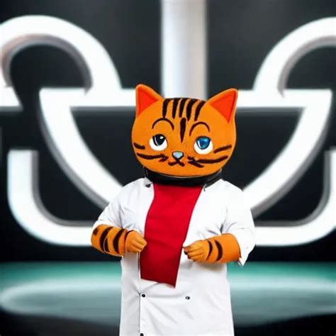 Anthropomorphic Cats Chef Competing At The Masterchef Stable