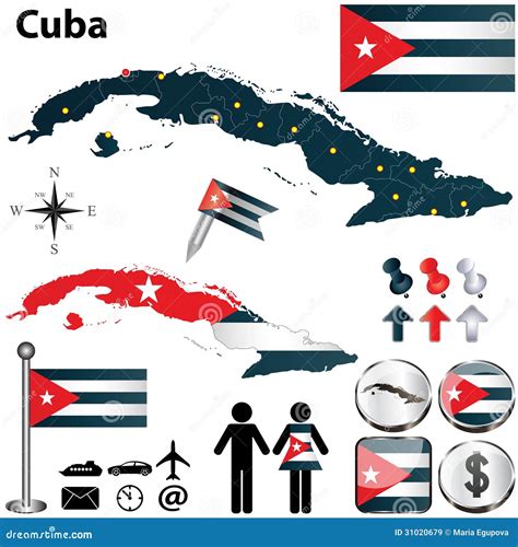 Map Of Cuba Stock Vector Illustration Of Official Cartography 31020679