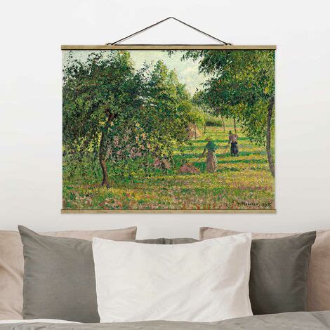 Foto Su Tessuto Da Parete Con Bastone Camille Pissarro Apple Trees