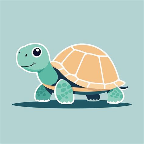 Premium Vector Cute Turtle Tortoise Cartoon Illustration Vector