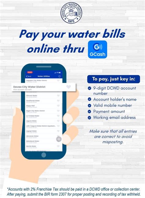 Pay Dcwd Water Bill Online Thru Gcash Davao Life