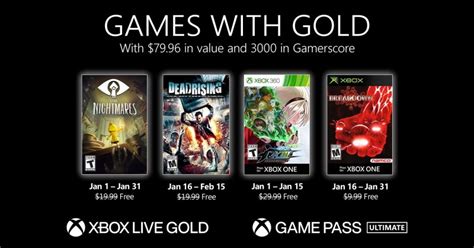 Gwg Games With Gold Jogos Gr Tis Janeiro Na Xbox Live