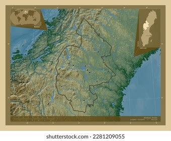 Jamtland County Sweden Colored Elevation Map Stock Illustration 2281209055 | Shutterstock