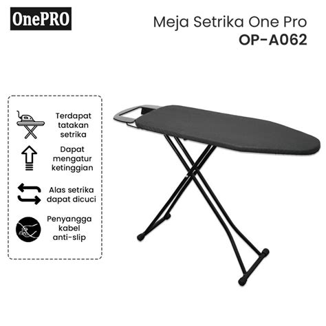 Jual Meja Setrika Lipat Baju Onepro OP A062 Alas Setrika Baju Meja