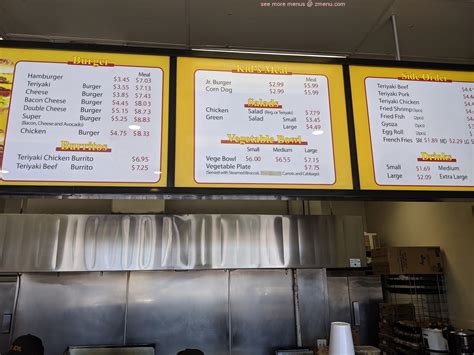 Menu at Golden Burger restaurant, Inglewood