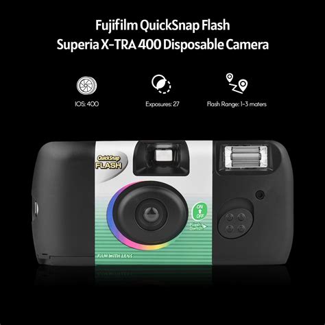 Fujifilm Quicksnap Flash Superia X Tra Disposable Camera Single Use