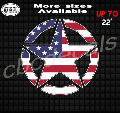 American Flag Jeep Wrangler Star Decal Stickers | Jeep Star Decals – Country Boy Customs Store