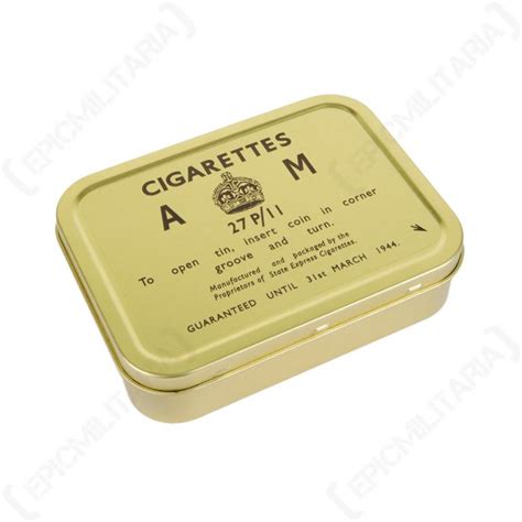 WW2 British Cigarettes AM Ration Tin - Epic Militaria