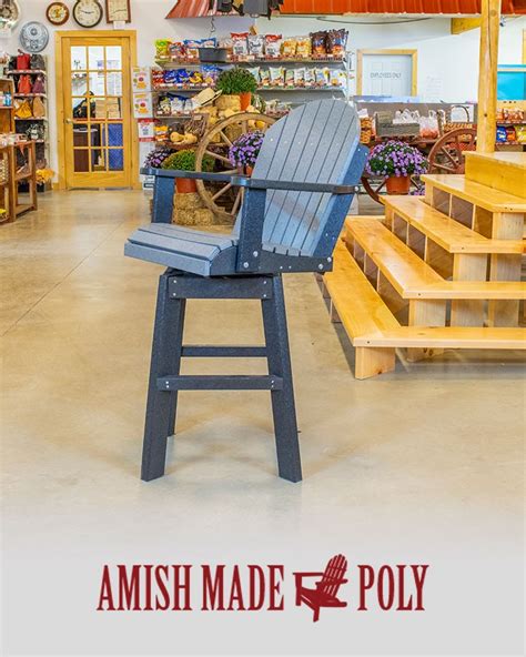 Bar Height Swivel Chair Amish Made Poly