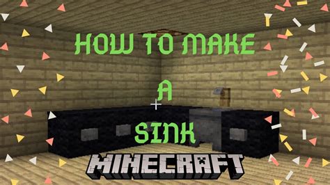 Minecraft How To Make A Sink Youtube