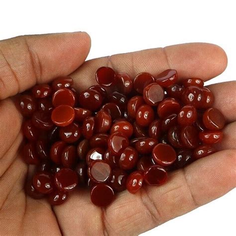 301 Karat 106 PC Natürlich Rot Karneol Rund Cabochon Edelstein