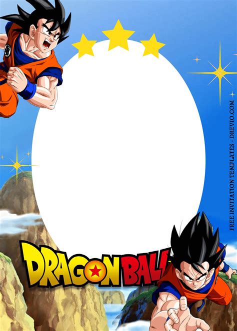 9 Ultimate Dragonball Super Brolly Canva Birthday Invitation Templates