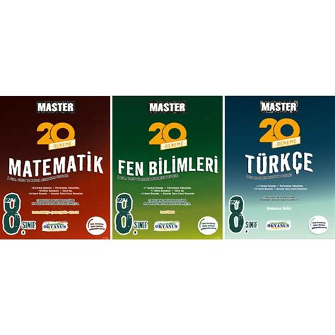 Okyanus Yayınları Master 8 Sınıf LGS 20 Deneme Seti 3 Kitabı