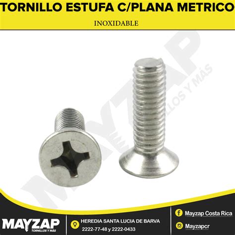 Tornillo Estufa Cabeza Avellanada Inoxidable M Mayzap Tornillos Y