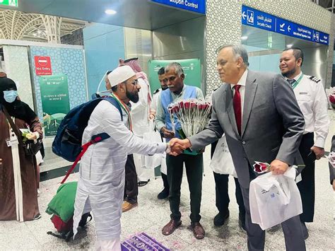 Haj 2024 1st Indian Flight Reaches Madinah From Hyderabad